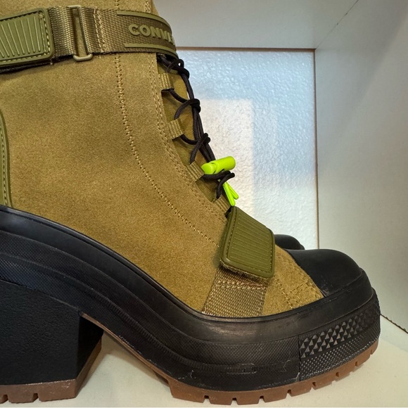 Converse Chuck Taylor All Star Hiker Boots Olive Green Heeled Gorpcore Size 8 - Picture 7 of 13